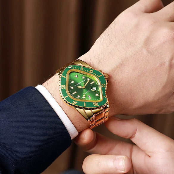 Alloy And Fine Steel Twisted Casual Waterproof Quartz Watch