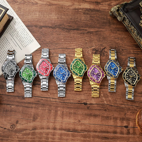 Alloy And Fine Steel Twisted Casual Waterproof Quartz Watch