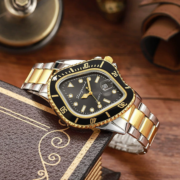 Alloy And Fine Steel Twisted Casual Waterproof Quartz Watch