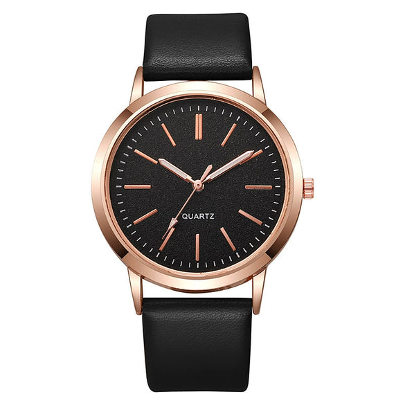 Alloy And Imitation Leather Fashion Women's Round Dial Quartz Watch