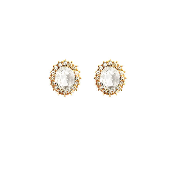 Alloy And 925 Silver Geometric Pigeon Egg Heart Earrings For Women Electroplated