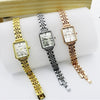 Alloy And Stainless Steel Square Casual Women's Bracelet Watch