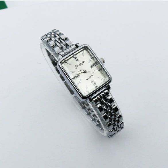 Alloy And Stainless Steel Square Casual Women's Bracelet Watch