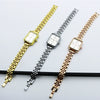 Alloy And Stainless Steel Square Casual Women's Bracelet Watch
