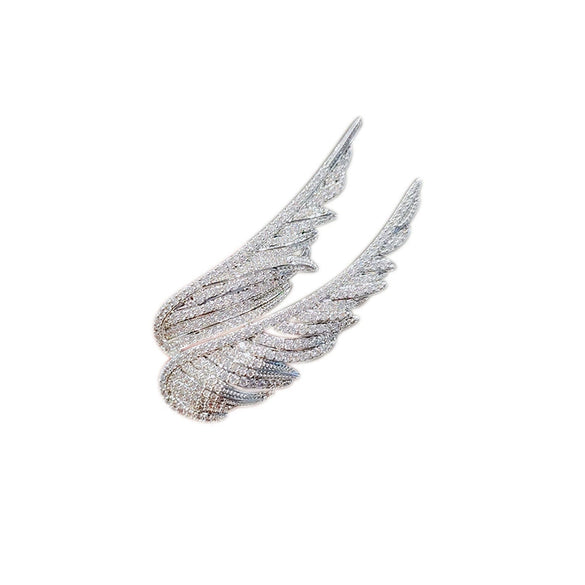 Alloy Angel Wings Feather Brooch Electroplated For Women And Men