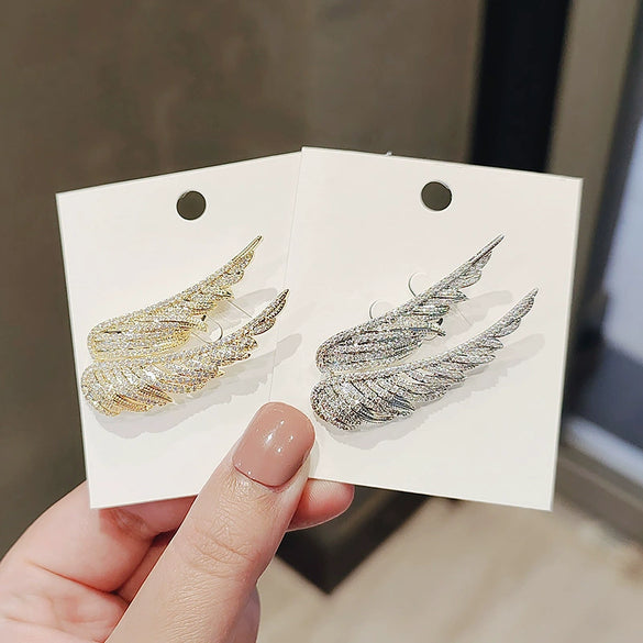 Alloy Angel Wings Feather Brooch Electroplated For Women And Men