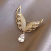 Alloy Angel Wings Water Drop Flower Shape Minimalist Electroplating Women's Clothing Brooch