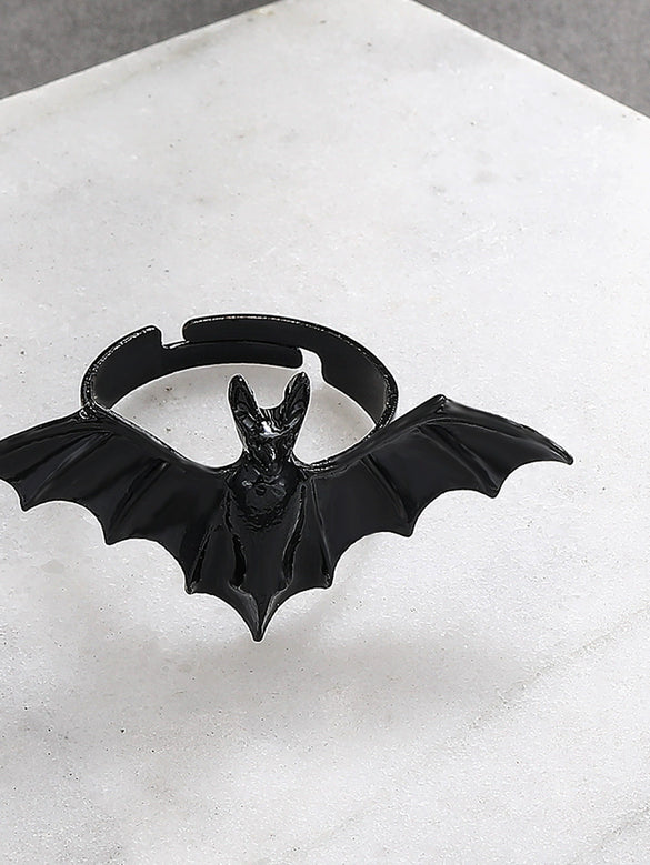 Alloy Animal Bat Butterfly Gothic Dark Fashion Punk Female Ring With Electroplating