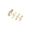 Alloy Animal Butterfly Flower Ring Set For Women Electroplated Light Luxury Versatile Hand Jewelry