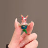 Alloy Animal Cartoon Rabbit Magic Hat Brooch For Women With Electroplating Design