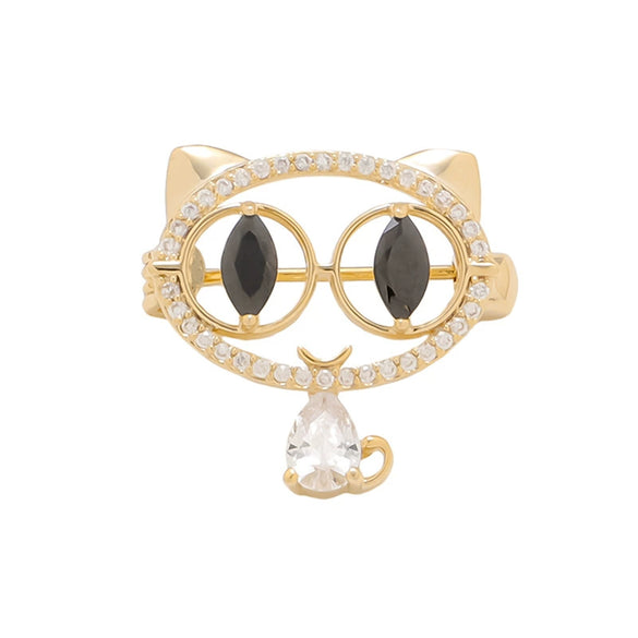 Alloy Animal Cat Shaped Electroplated Women's Brooch Accessories