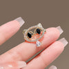 Alloy Animal Cat Shaped Electroplated Women's Brooch Accessories