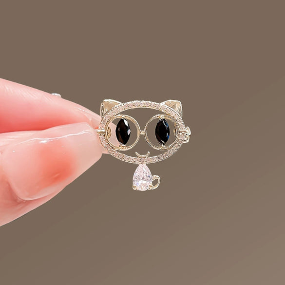Alloy Animal Cat Shaped Electroplated Women's Brooch Accessories