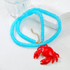 Alloy Animal Crab Pendant Necklace With Snake Bone Chain And Baking Paint Design
