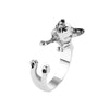 Alloy Animal Dachshund Fashion Ring With Electroplating Treatment
