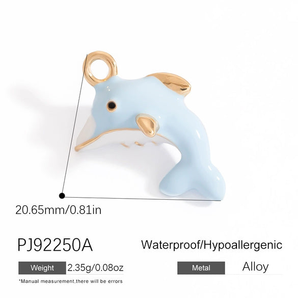 Alloy Animal Elephant Dolphin Pendant Jewelry Accessories Handmade With Electroplating Small Fresh And Cute Style