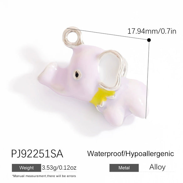 Alloy Animal Elephant Dolphin Pendant Jewelry Accessories Handmade With Electroplating Small Fresh And Cute Style