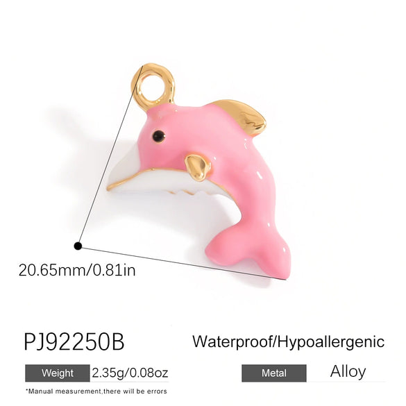 Alloy Animal Elephant Dolphin Pendant Jewelry Accessories Handmade With Electroplating Small Fresh And Cute Style