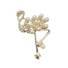 Alloy Animal Flamingo Original Design Electroplated Brooch Fashion Pin Coat Suit Corsage Accessories
