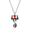 Alloy Animal Flying Dragon Shape Pendant Necklace With Oil Dripping Design Retro Disco Hiphop Style Unisex