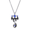 Alloy Animal Flying Dragon Shape Pendant Necklace With Oil Dripping Design Retro Disco Hiphop Style Unisex