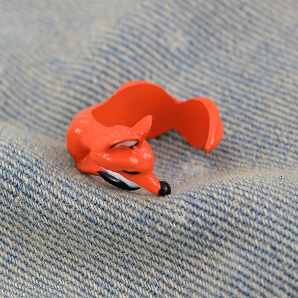 Alloy Animal Fox Ring With Electroplating Design