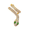 Alloy Animal Geometric Diamond Inlaid Retro Exaggerated Snake Earrings For Women
