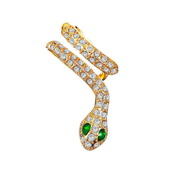 Alloy Animal Geometric Diamond Inlaid Retro Exaggerated Snake Earrings For Women