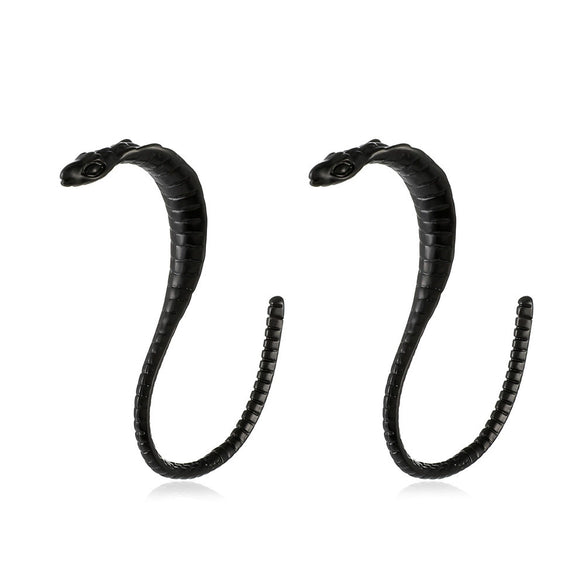 Alloy Animal Geometric Diamond Inlaid Retro Exaggerated Snake Earrings For Women