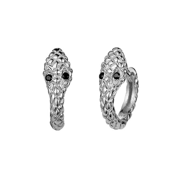 Alloy Animal Geometric Diamond Inlaid Retro Exaggerated Snake Earrings For Women