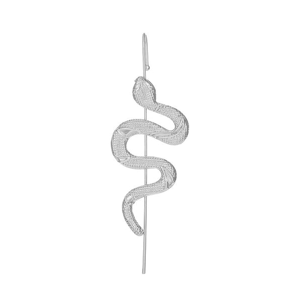 Alloy Animal Geometric Diamond Inlaid Retro Exaggerated Snake Earrings For Women