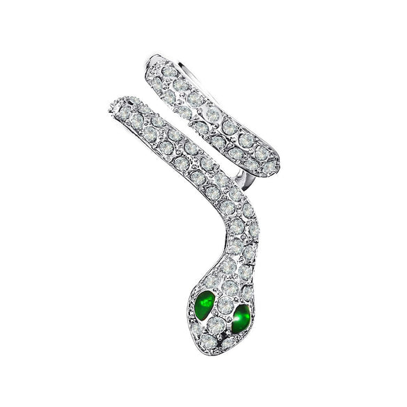Alloy Animal Geometric Diamond Inlaid Retro Exaggerated Snake Earrings For Women