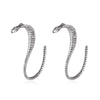 Alloy Animal Geometric Diamond Inlaid Retro Exaggerated Snake Earrings For Women