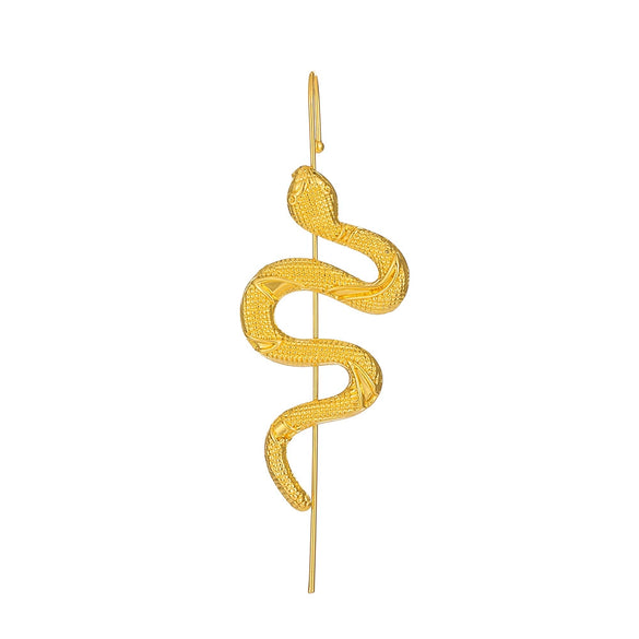 Alloy Animal Geometric Diamond Inlaid Retro Exaggerated Snake Earrings For Women