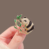 Alloy Animal Giant Panda Electroplated Women's Brooch Accessories