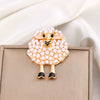 Alloy Animal Lamb Brooch Set With Pearls Women's Highend Light Luxury Clothing Accessories