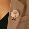 Alloy Animal Lamb Brooch Set With Pearls Women's Highend Light Luxury Clothing Accessories