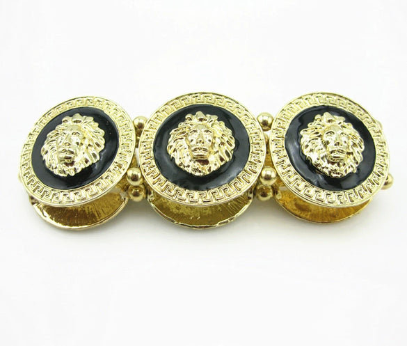 Alloy Animal Lion Head Woven Electroplated Women's Bracelet Jewelry