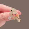 Alloy Animal Magpie Bird Brooch For Women With Electroplating Treatment