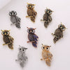 Alloy Animal Owl Fashion Brooch For Women With Electroplating
