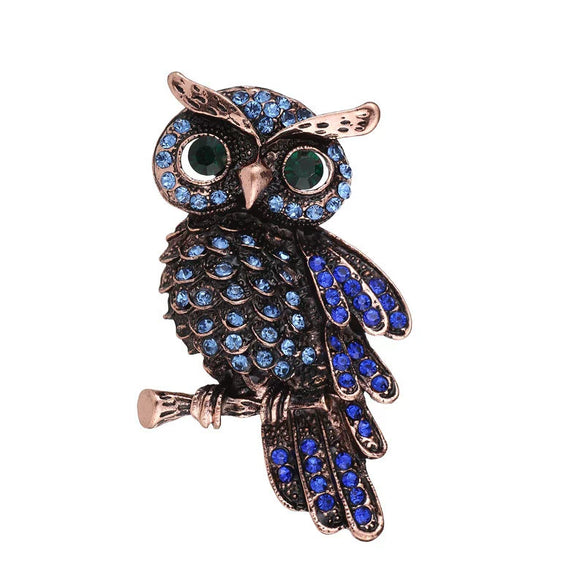 Alloy Animal Owl Fashion Brooch For Women With Electroplating