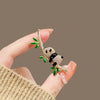 Alloy Animal Panda Style Brooch With Electroplating Decoration For Men And Women