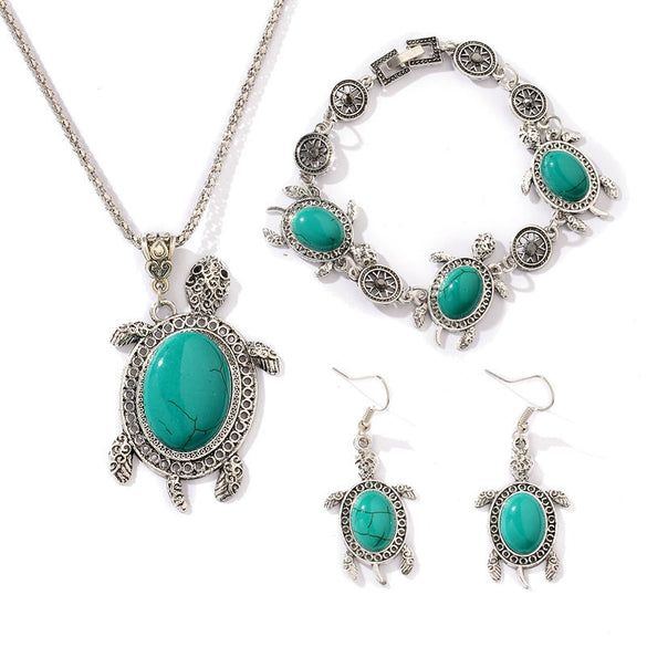 Alloy Animal Pattern Electroplated Women's Three Piece Jewelry Set Earrings Necklace Jewelry With Corn Chain