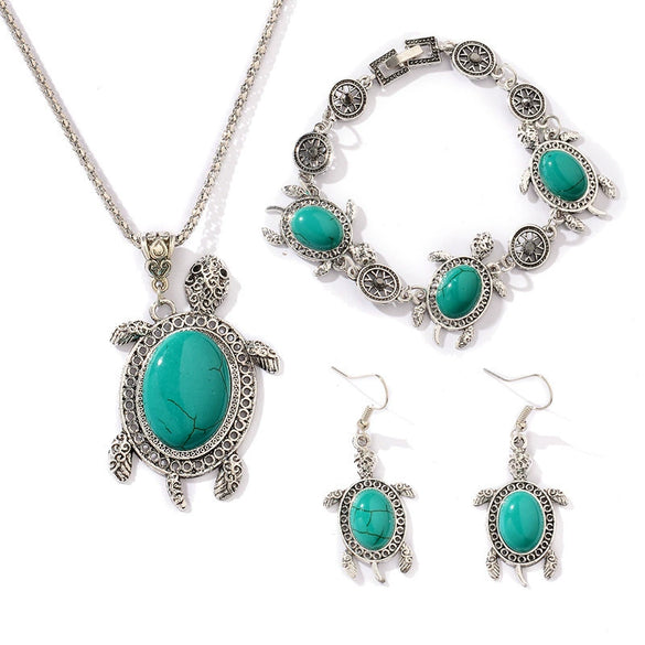 Alloy Animal Pattern Electroplated Women's Three Piece Jewelry Set Earrings Necklace Jewelry With Corn Chain