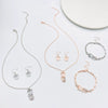 Alloy Animal Pattern Jewelry Set For Women With Diamond Design Including Earrings Necklace And Bracelet