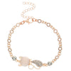Alloy Animal Pattern Jewelry Set For Women With Diamond Design Including Earrings Necklace And Bracelet