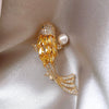 Alloy Animal Shape Electroplating Minimalist Women's Koi Pearl Brooch