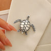 Alloy Animal Shape Retro Green Electroplated Turtle Brooch Highend Niche Jewelry Pin Unisex Accessories