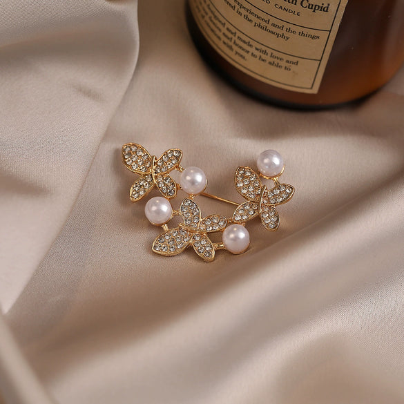 Alloy Animal Shaped Butterfly Brooch For Women With Electroplating Process And Original Design