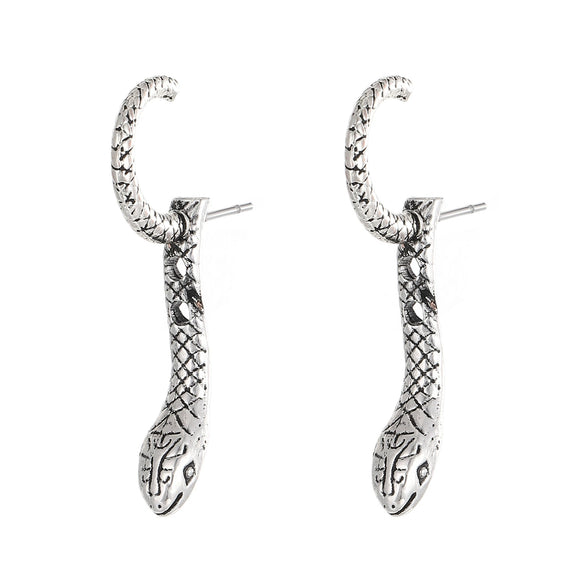 Alloy Animal Snake Women's Exaggerated Fashion Earrings With Electroplating